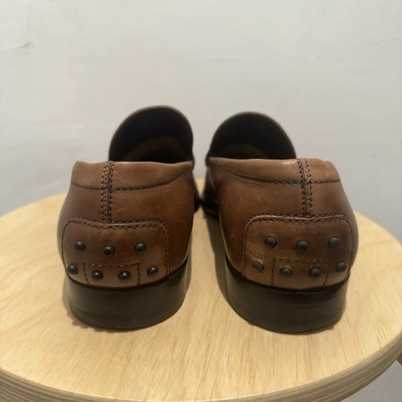 Tods Brown Penny Loafer Leather Men’s Size 10 - Picture 5 of 10